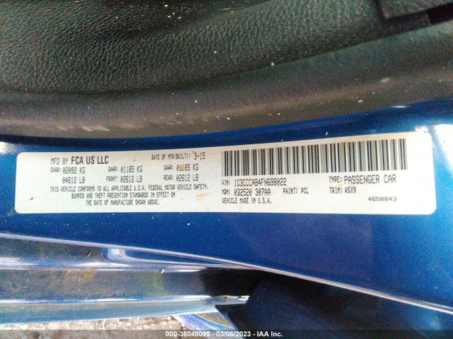 1C3CCCAB4FN698022 Chrysler 200 Limited
