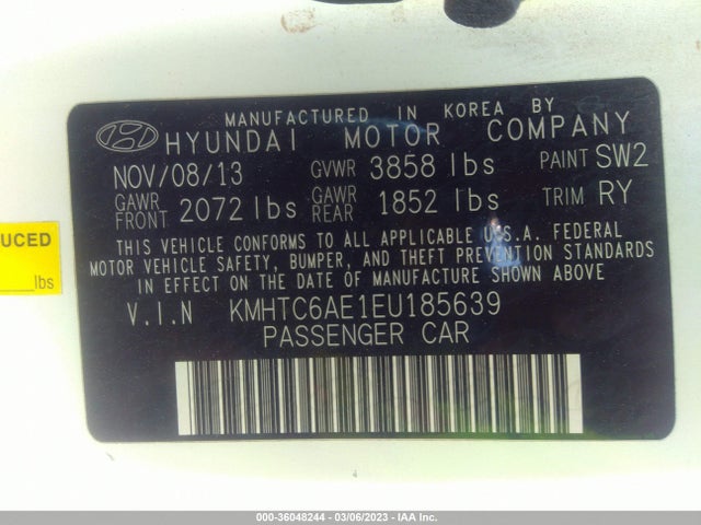 Hyundai Veloster Turbo 2014 KMHTC6AE1EU185639 Image 11
