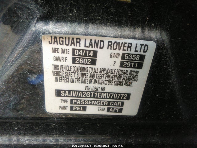 2014 JAGUAR XJ SAJWA2GT1EMV70772 Photo 8