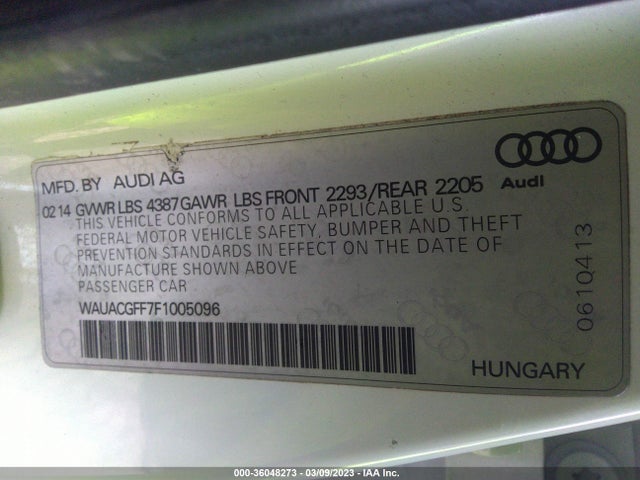 Audi A3 1.8t Premium 2015 WAUACGFF7F1005096 Image 9