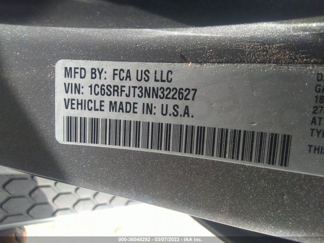 1C6SRFJT3NN322627 RAM 1500 Laramie
