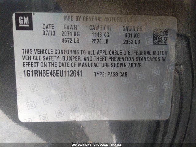 Chevrolet Volt 2014 1G1RH6E45EU112641 Image 10