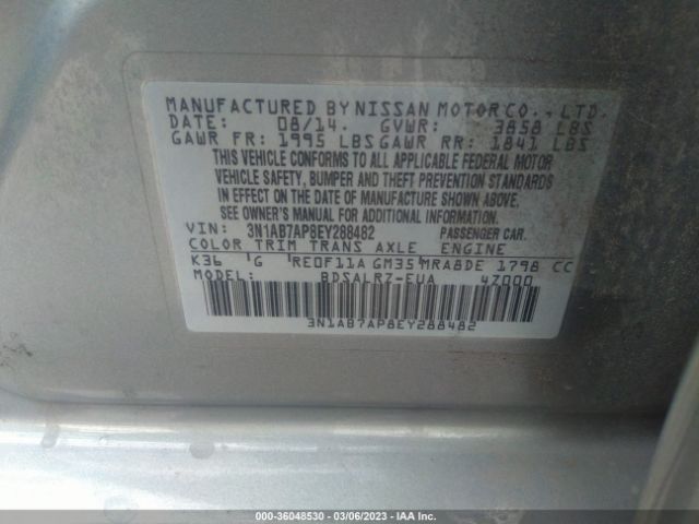 3N1AB7AP8EY288482 Nissan SENTRA SR