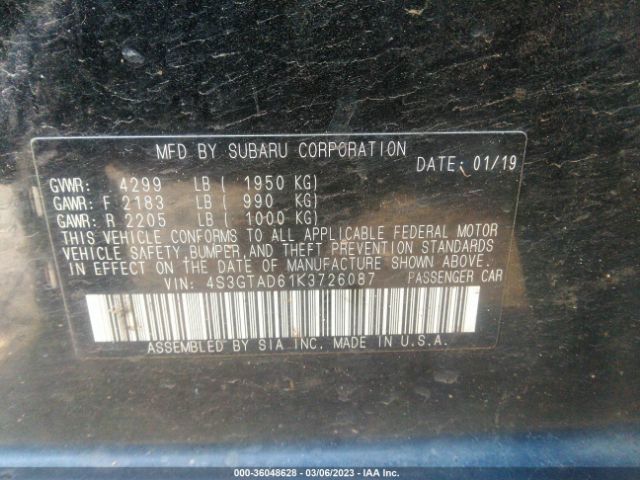 4S3GTAD61K3726087 Subaru Impreza Premium
