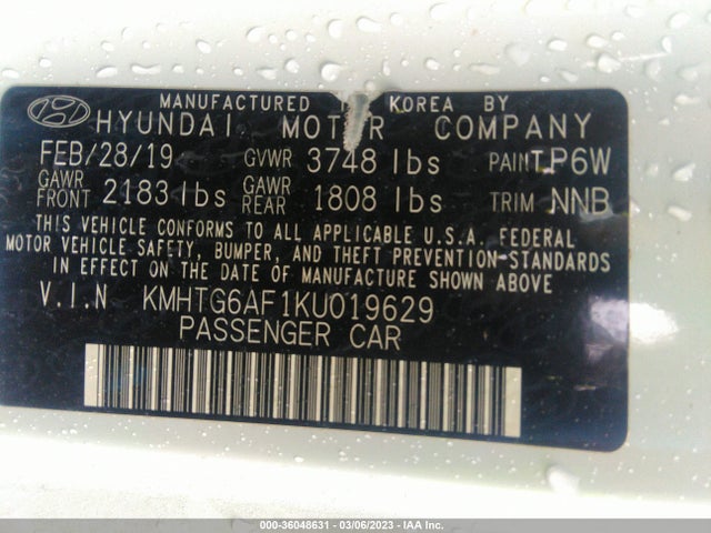 Hyundai Veloster 2.0 2019 KMHTG6AF1KU019629 Image 9