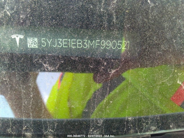 Tesla Model 3 Long Range 2021 5YJ3E1EB3MF990521 Image 10