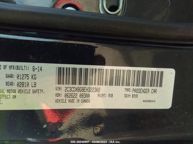 Dodge Charger Se 2014 2C3CDXBG8EH322302 Image 9