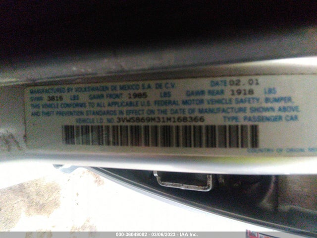 3VWSB69M31M168366 Volkswagen JETTA GLS