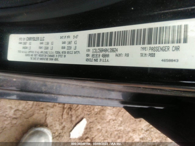 2008 CHRYSLER SEBRING TOURING VIN: 1C3LC56R48N139624