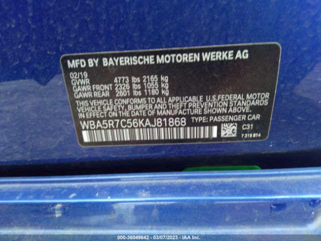 WBA5R7C56KAJ81868 BMW 3 Series 330i Xdrive