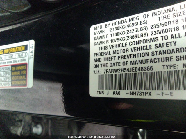 Honda CR-V EX 2018 7FARW2H54JE048366 Image 9