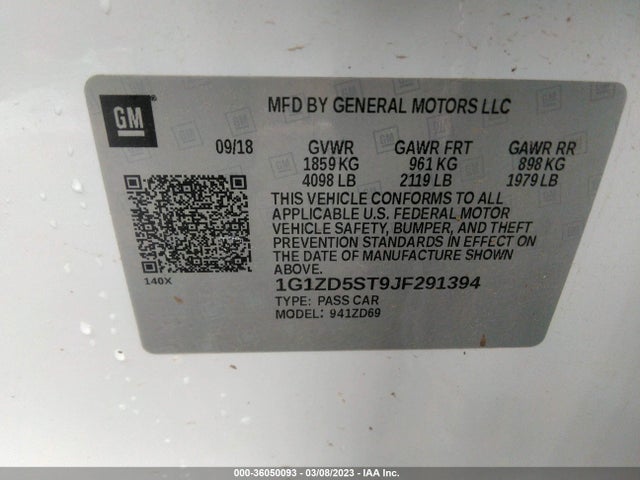 Chevrolet MALIBU LT 2018 1G1ZD5ST9JF291394 Image 9