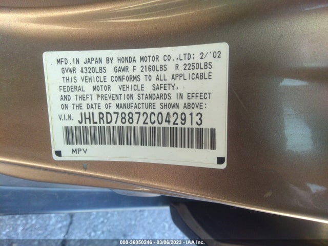 Honda CR-V EX 2002 JHLRD78872C042913 Image 9