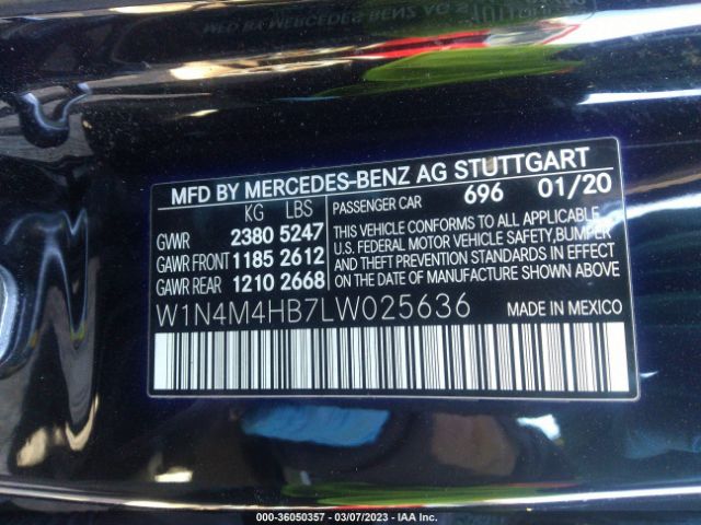 W1N4M4HB7LW025636 Mercedes-Benz GLB