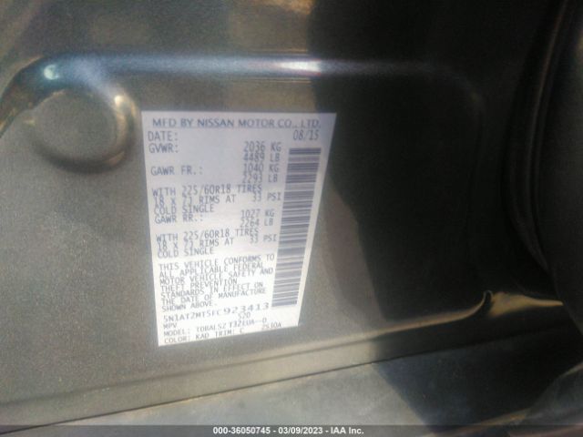 5N1AT2MT5FC923413 Nissan Rogue Sl