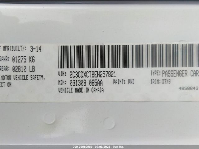 2C3CDXCT8EH257821 Dodge Charger Rt