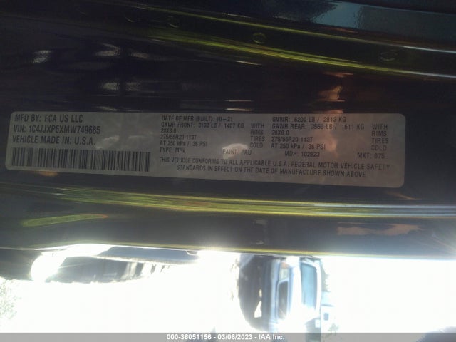1C4JJXP6XMW749685 Jeep Wrangler 4xe Unlimited Sahara