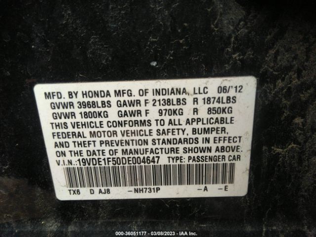 19VDE1F50DE004647 Acura Ilx Premium Pkg