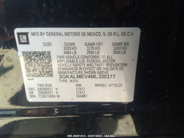 3GKALMEV4ML330177 GMC Terrain Sle