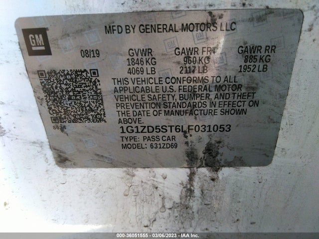 Chevrolet MALIBU LT 2020 1G1ZD5ST6LF031053 Image 9