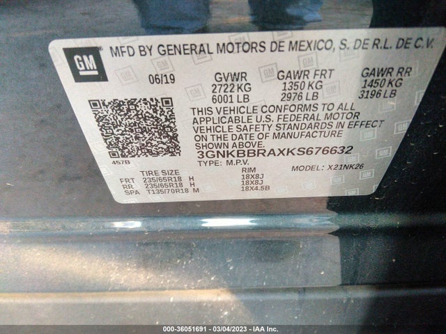 Chevrolet BLAZER 2019 3GNKBBRAXKS676632 Image 9