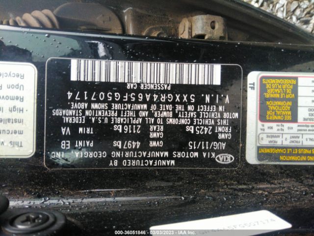 5XXGR4A65FG507174 KIA Optima Sx Turbo