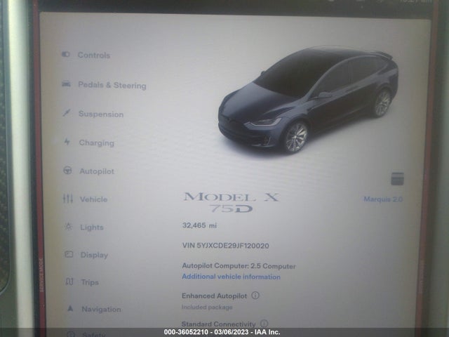 Tesla Model X 75d/100d/p100d 2018 5YJXCDE29JF120020 Image 8