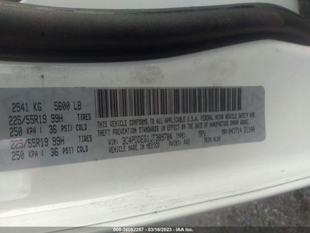 3C4PDDEG1JT389784 Dodge JOURNEY GT