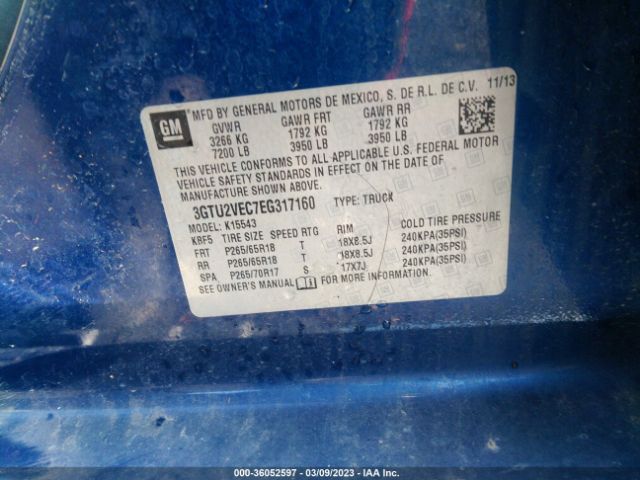 3GTU2VEC7EG317160 GMC Sierra 1500 Slt