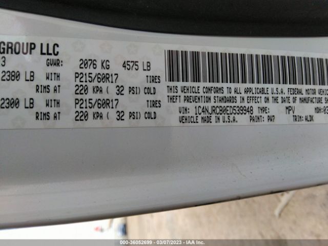 1C4NJRCB0ED539948 Jeep Patriot Limited