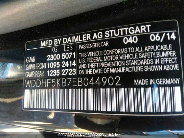 Mercedes-Benz E-Class 2014 WDDHF5KB7EB044902 Image 9