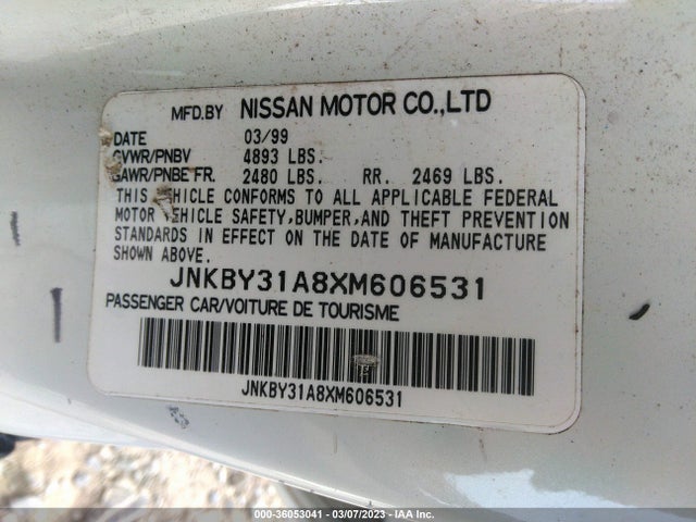 1999 INFINITI Q45 VIN: JNKBY31A8XM606531
