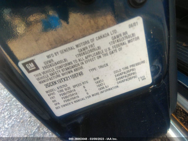 Chevrolet Silverado 1500 Ls 2002 2GCEK19TX21108748 Image 10