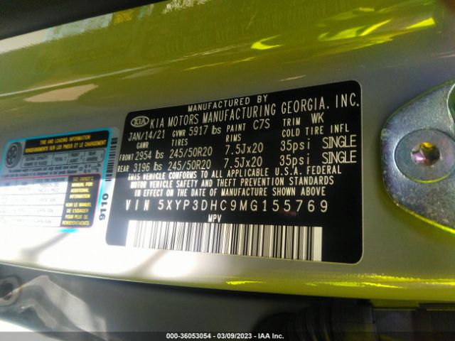5XYP3DHC9MG155769 KIA Telluride Ex