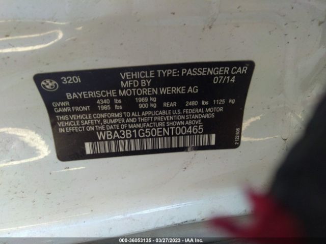 WBA3B1G50ENT00465 BMW 3 Series 320i