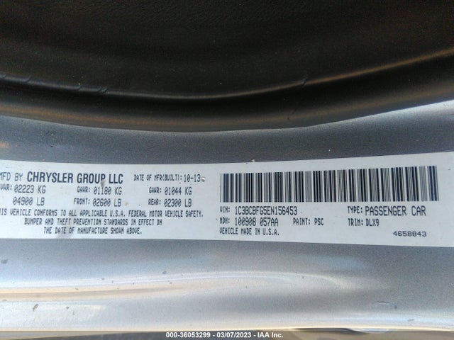 Chrysler 200 Limited 2014 1C3BCBFG5EN156453 Image 9