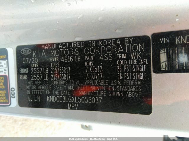 KNDCE3LGXL5055037 KIA Niro Ev Ex Premium