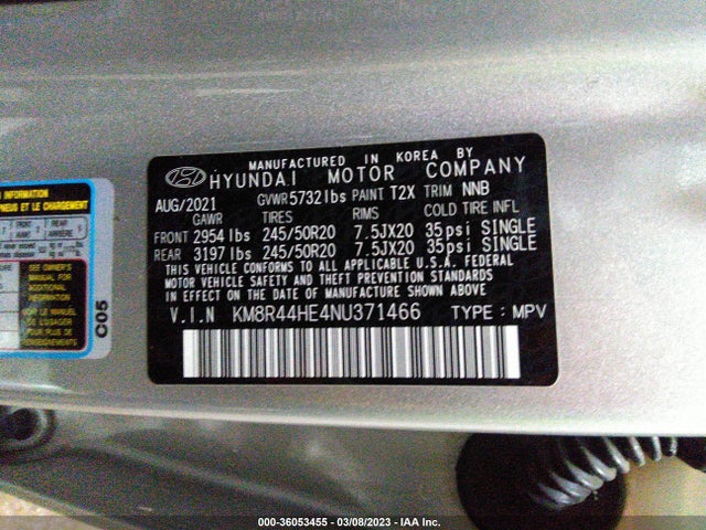 Hyundai Palisade Sel 2022 KM8R44HE4NU371466 Image 9