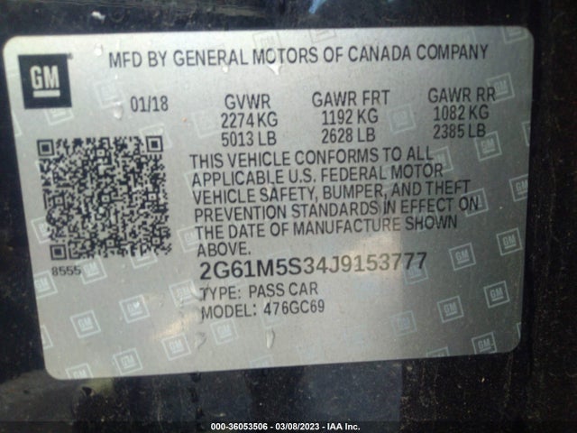 2G61M5S34J9153777 Cadillac XTS LUXURY