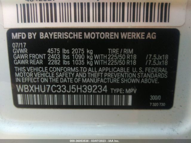 WBXHU7C33J5H39234 BMW X1 Sdrive28i