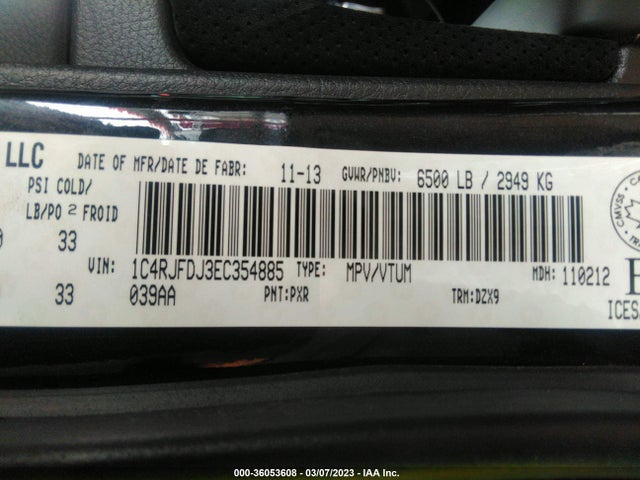 Jeep Grand Cherokee Srt8 2014 1C4RJFDJ3EC354885 Image 10