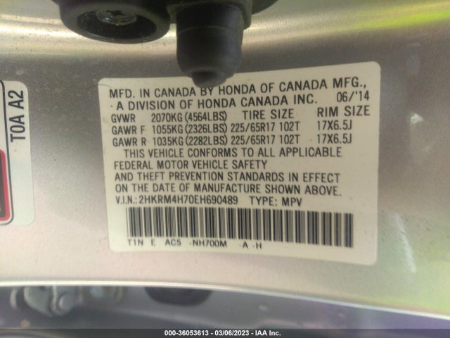 Honda Cr-v Ex-l 2014 2HKRM4H70EH690489 Image 11