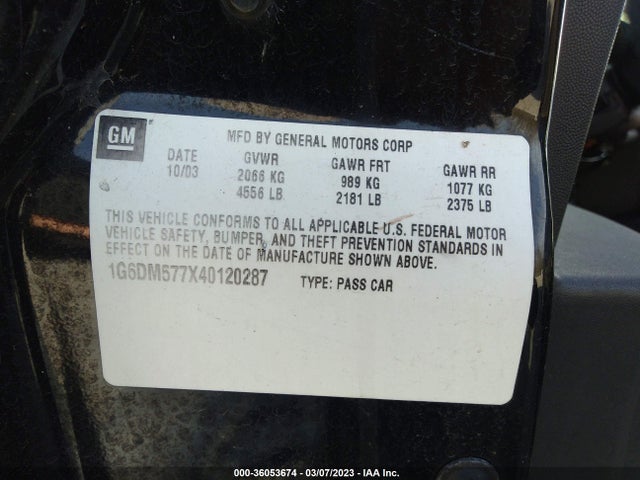 Cadillac CTS 2004 1G6DM577X40120287 Image 10