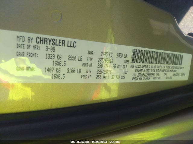 Dodge Grand Caravan Sxt 2009 2D8HN54129R662851 Image 10