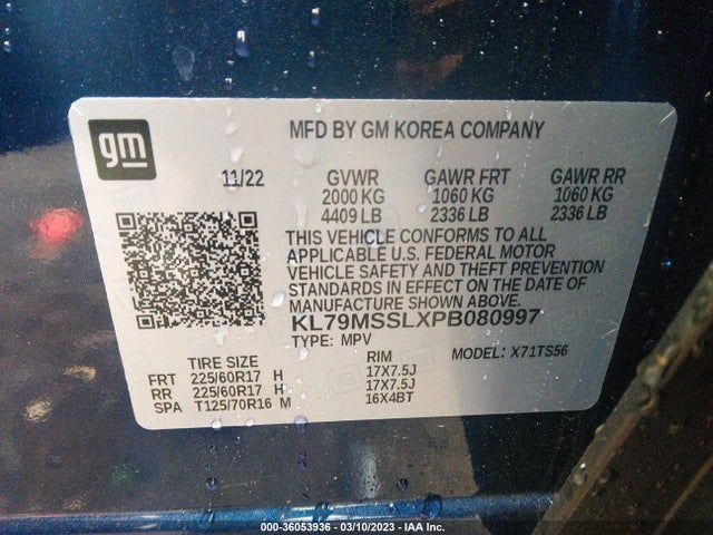 Chevrolet Trailblazer Activ 2023 KL79MSSLXPB080997 Image 9