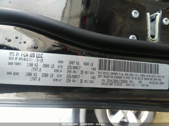 3C4NJDBB9JT393834 Jeep Compass Latitude