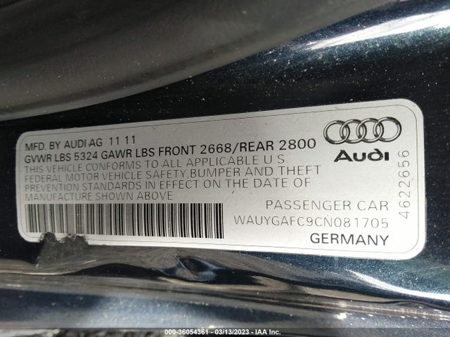 Audi A7 3.0 Premium Plus 2012 WAUYGAFC9CN081705 Image 10