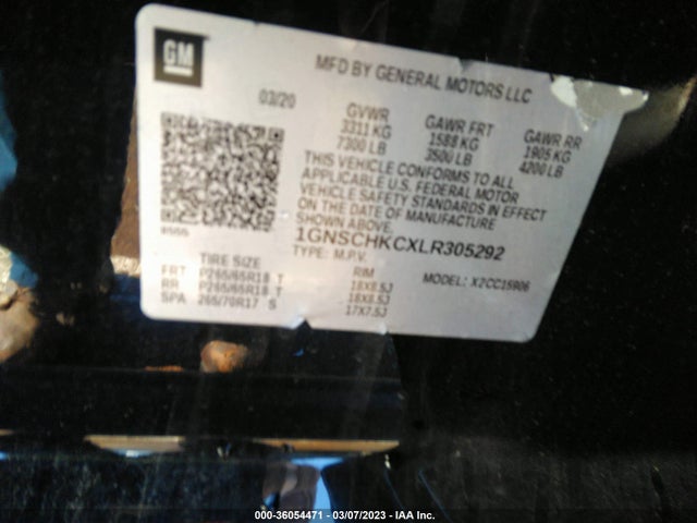 Chevrolet Suburban Lt 2020 1GNSCHKCXLR305292 Image 10