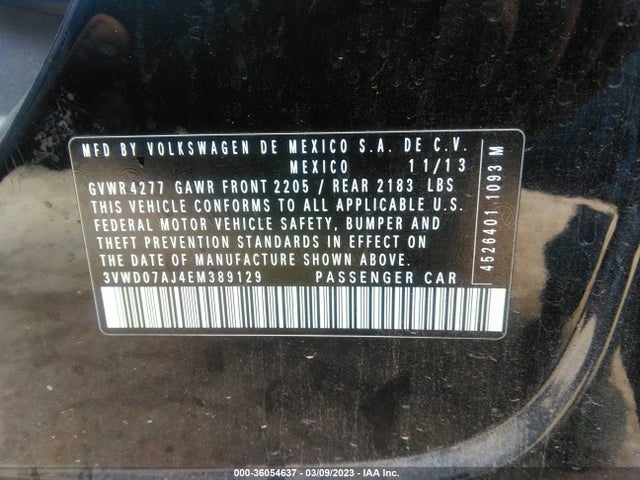 3VWD07AJ4EM389129 Volkswagen Jetta Sedan Se W/connectivity