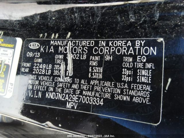 KNDJN2A29E7003334 KIA Soul Base